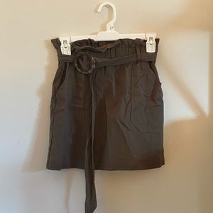 army green skirt